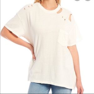 NWT Free People Rubi Distressed Tee